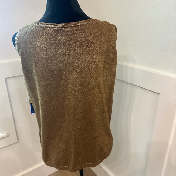 Peter Nygard‎ Metallic Gold Tank Top - Picture 4 of 4